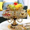 Multilayer Rotatable European Metal Fruit Bowl Fruit Basket Dry Fruit Stand