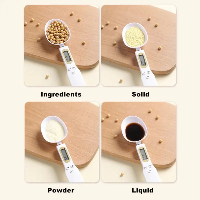 Portable Electric Digital Measuring Kitchen Scale Spoon