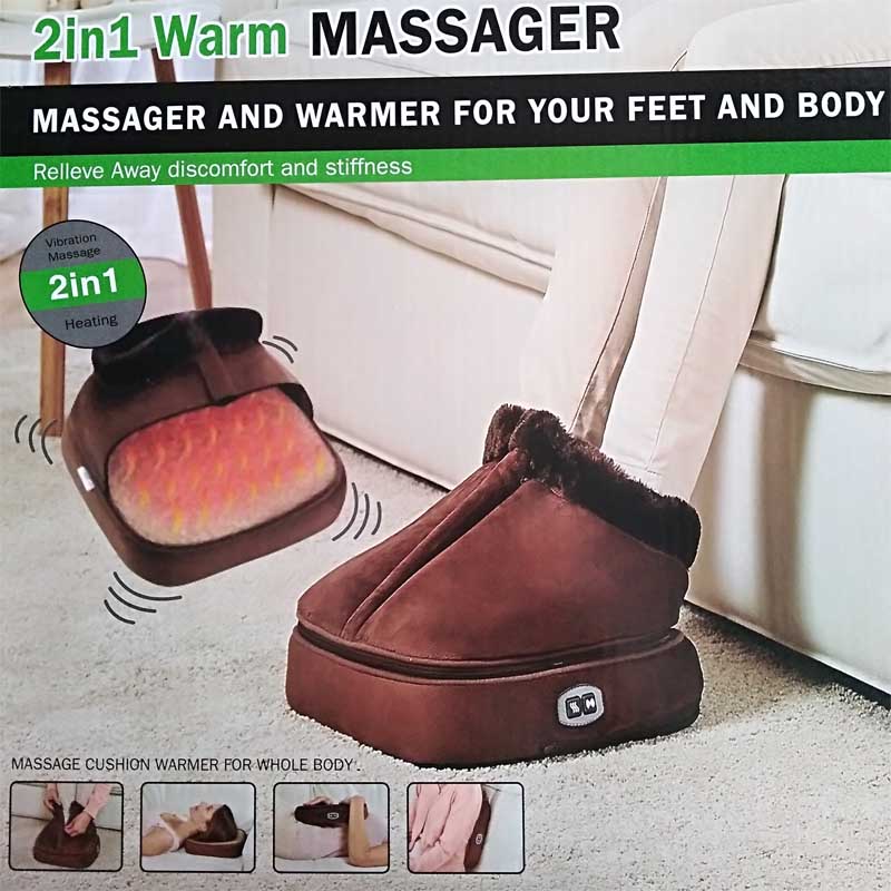 2 in 1 Electric Heating Comfortable Foot Warmer Foot Massager