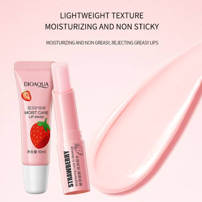 Bioaqua Strawberry Moisturizing Lip Care Kit