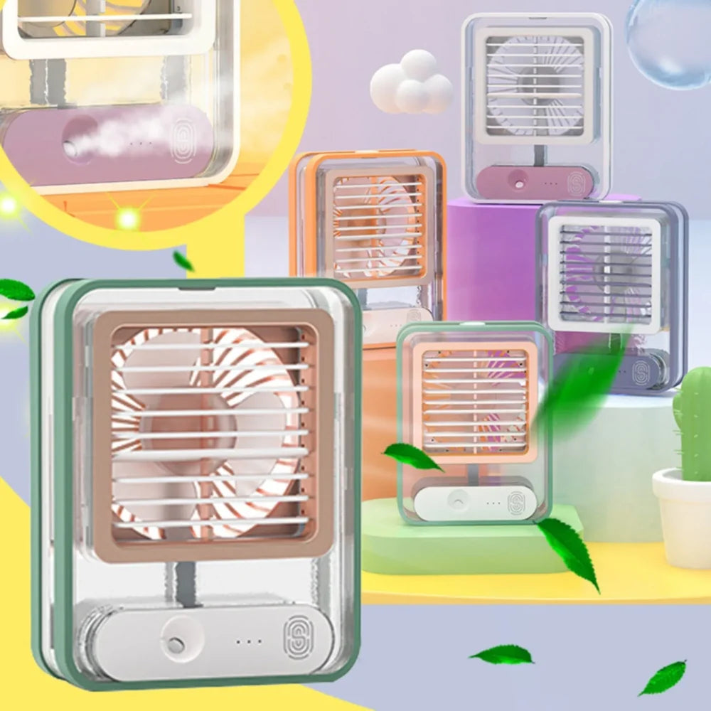 Portable Mini Air Conditioner Fan with Cool Mist Humidifier