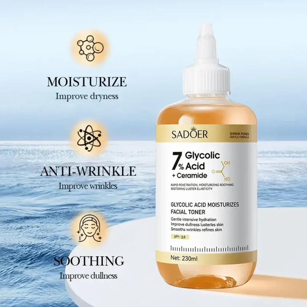 Sadoer 7% Glycolic Acid + ceramide Facial Toner 230ml