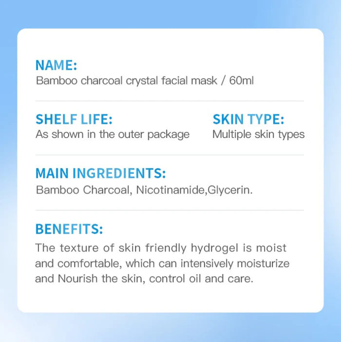 Sadoer Bamboo Charcoal Collagen Pore Purifying Hydrogel Facial Mask 60ml