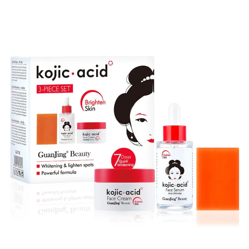 Guanjing Kojic Acid Skin Care 3-piece Set - Brightening & Anti-aging