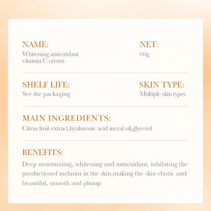Bioaqua Whitening Antioxidant Vitamin C Face Cream 60g