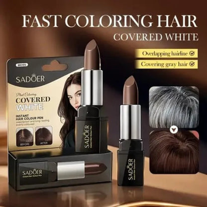 Sadoer Instant Hair Color Pen - Temporary Hair Cover - Brown 3.8g