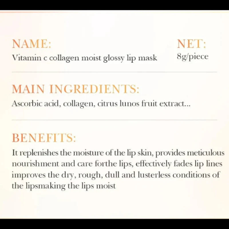 BIOAQUA Vitamin C Collagen Moist Glossy Eye Mask