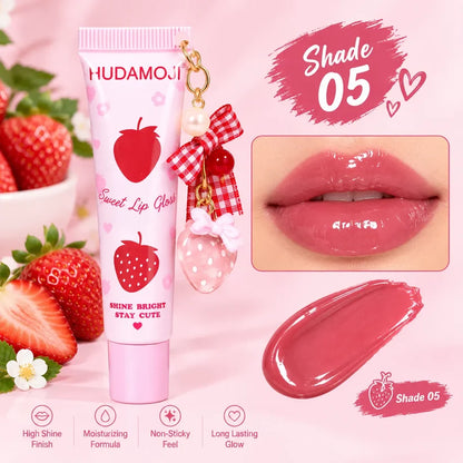 Hudamoji Strawberry Glossy Sweet Lip Gloss Pack of 6