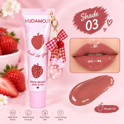 Hudamoji Strawberry Glossy Sweet Lip Gloss Pack of 6