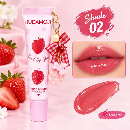 Hudamoji Strawberry Glossy Sweet Lip Gloss Pack of 6