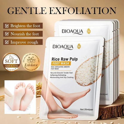 Bioaqua Rice Exfoliating Smooth Foot Mask 35ml