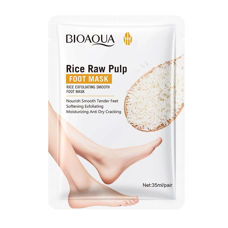 Bioaqua Rice Exfoliating Smooth Foot Mask 35ml