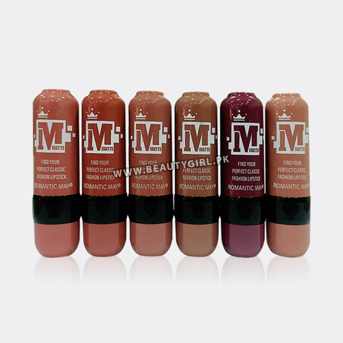 Romantic May Matte Lipsticks Multi Edition Pack of 6