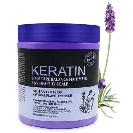 Lavender Hair Care Balance Keratin Hair Mask & Hair Treatment for Healthy Scalp 1000ml