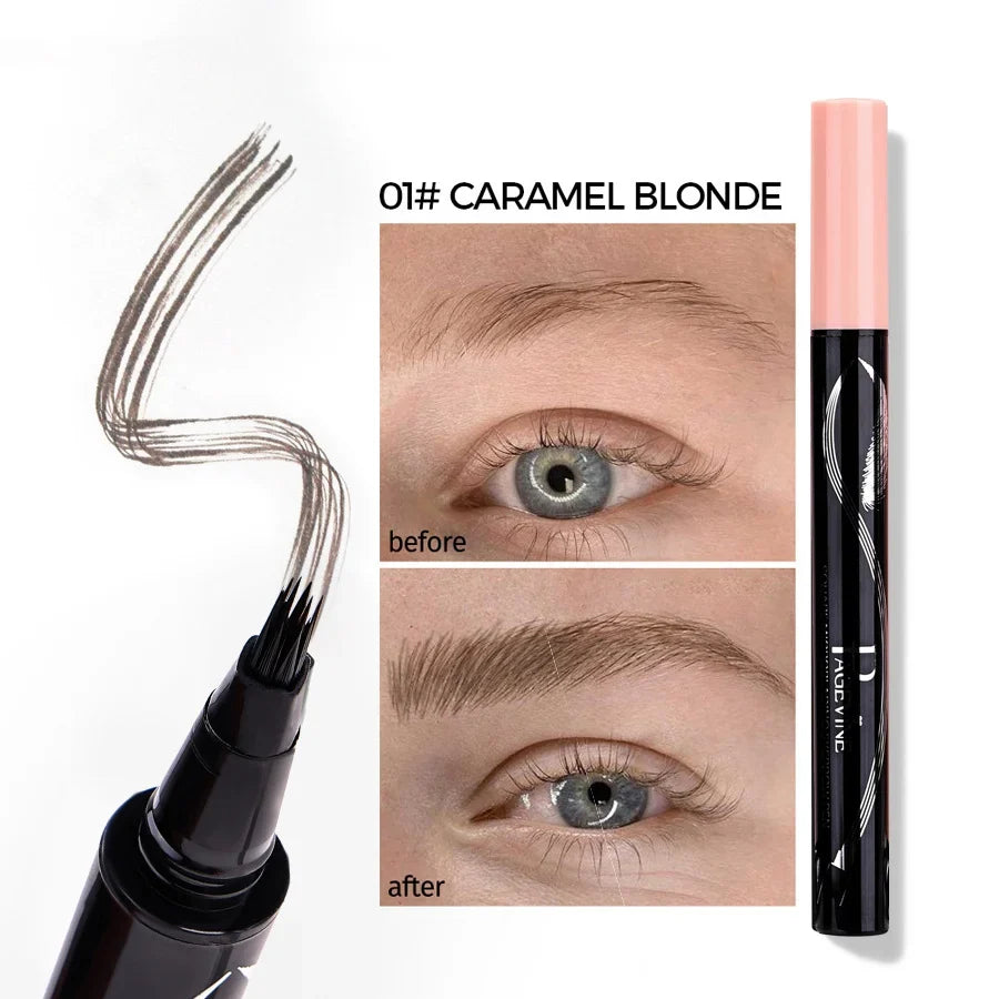 Pagevine Precision Liquid Eyebrow Pen 4 Sided Angle Tip & Waterproof Formula