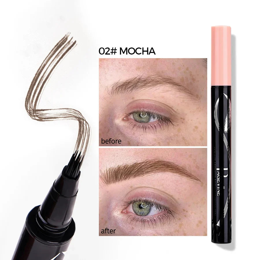 Pagevine Precision Liquid Eyebrow Pen 4 Sided Angle Tip & Waterproof Formula