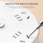 Retractable Extension Cord 5 Outlet Flat Plug Board Multi Hole Plug Electric Board Socket With Wire Plug