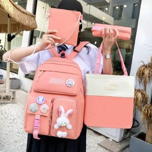 Multifunctional Set Of 4 Bunny Backpack Bag Set