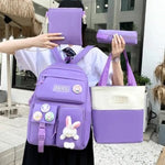 Multifunctional Set Of 4 Bunny Backpack Bag Set