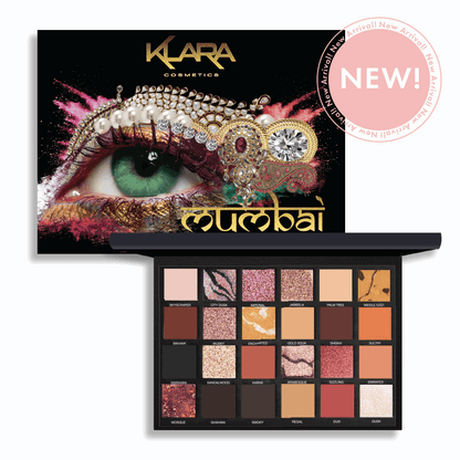 Klara Cosmetics 24-Shade Mumbai Eyeshadow Palette