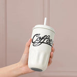 Stainless Steel Coffee Cup Tumbler With Straw 500ml