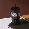 Stainless Steel Coffee Cup Tumbler With Straw 500ml