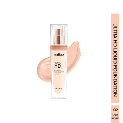Maliao Ultra HD Fond De Teint Invisible Cover Foundation Full Coverage Flawless Finish