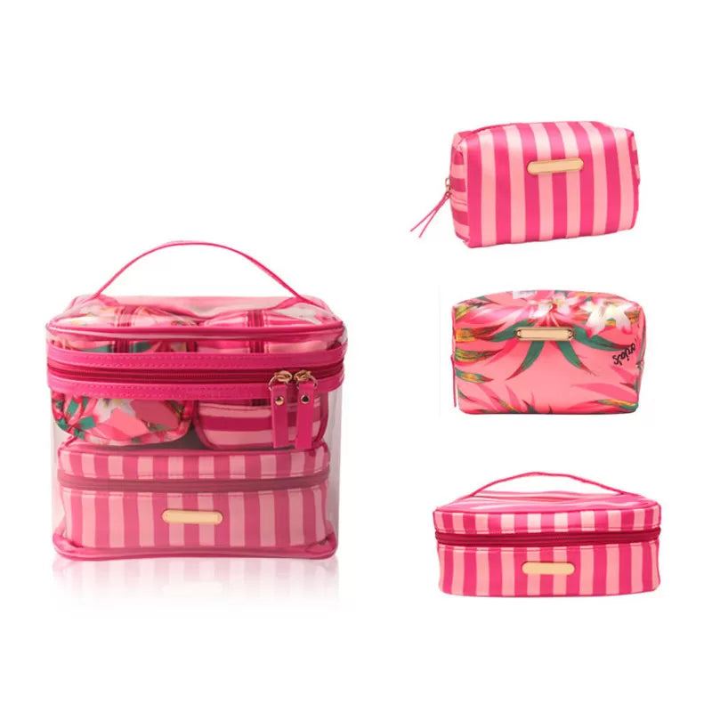 4in1 Clear PVC Makeup Cosmetic Zipper Bag
