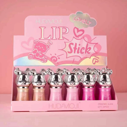 Hudamoji Teddy Bear Charm Lip Balm – Pack of 3
