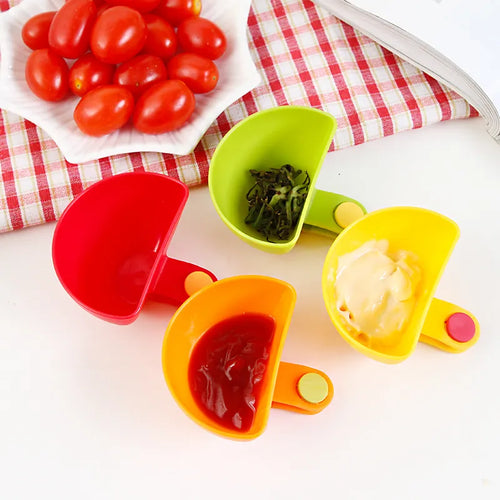 Sauce Dip Container With Holders Clip-On Bowl 4pcs