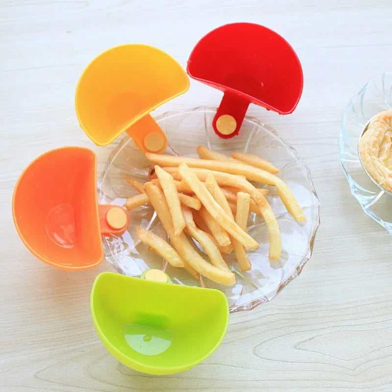 Sauce Dip Container With Holders Clip-On Bowl 4pcs