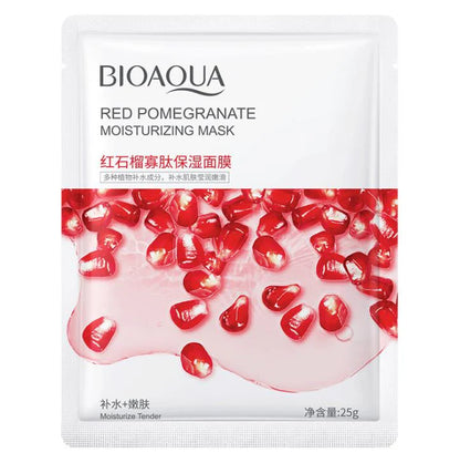 BIOAQUA Red Pomegranate Moisturizing Face Sheet Mask pack of 5