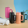 Modern Stanley Quencher Dupe Tumbler With Colored Straw And Lid