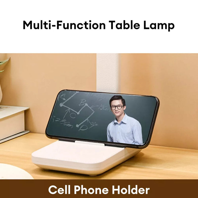 Double Head LED Table Lamp USB Rechargeable Touch Dimmable With Mobile Holder