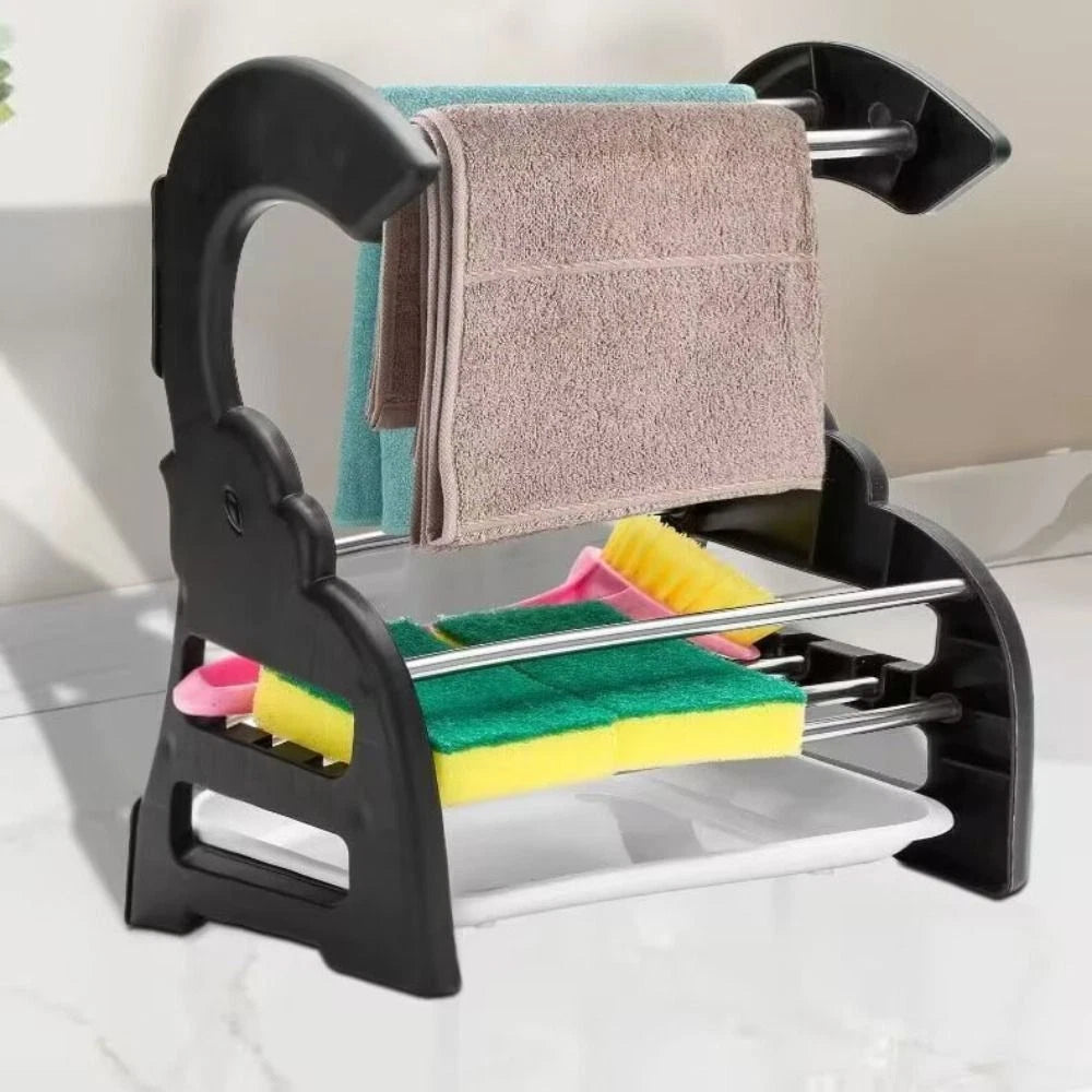 Durable Stainless Steel Sponge Holder Sturdy Rust Proof Drying Rack Kitchen Organizer