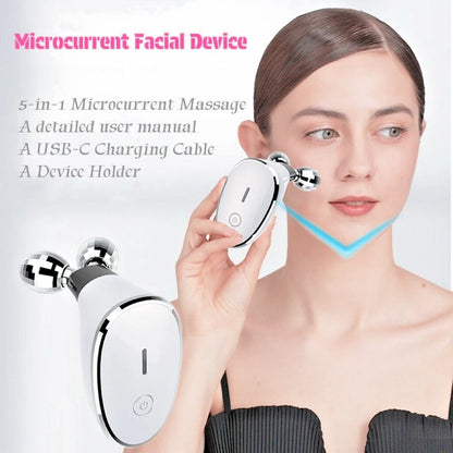 Rechargeable Microcurrent Facial Device Microcurrent Facial Massager To Lift The Face and Tighten The Skin