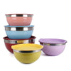 Multifunctional Stainless Steel Colorful Mixing Bowl With Lid Set Of 5