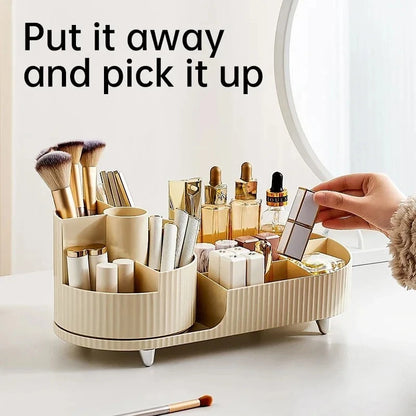 360 Rotating Makeup Cosmetic Organizer Brush Holder For Vanity