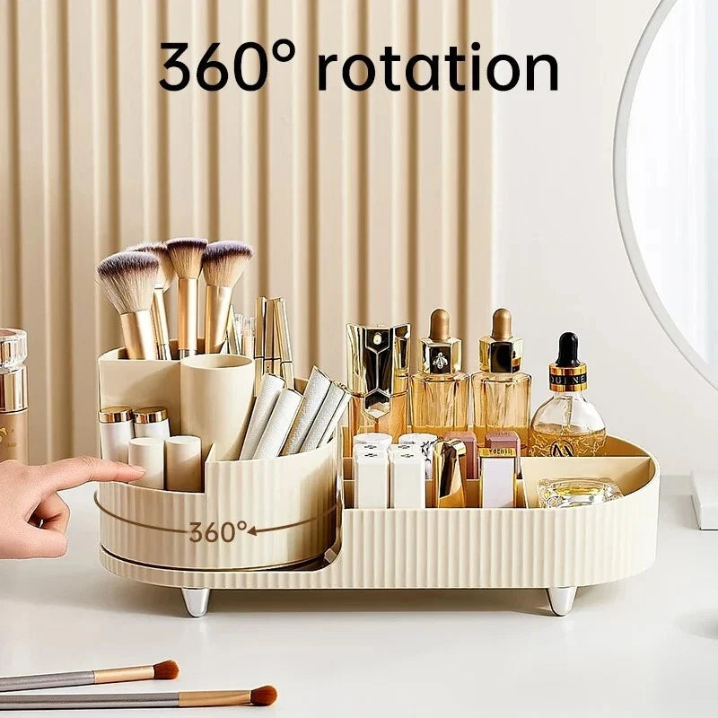 360 Rotating Makeup Cosmetic Organizer Brush Holder For Vanity