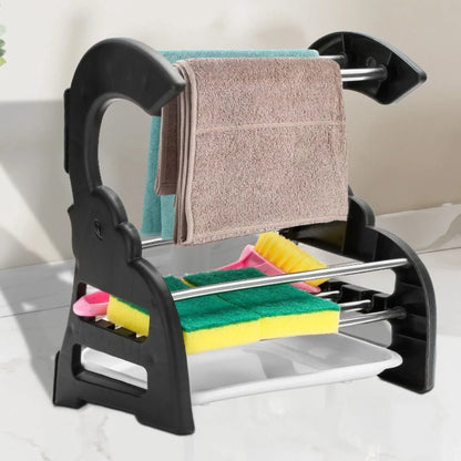 Durable Stainless Steel Sponge Holder Sturdy Rust Proof Drying Rack Kitchen Organizer