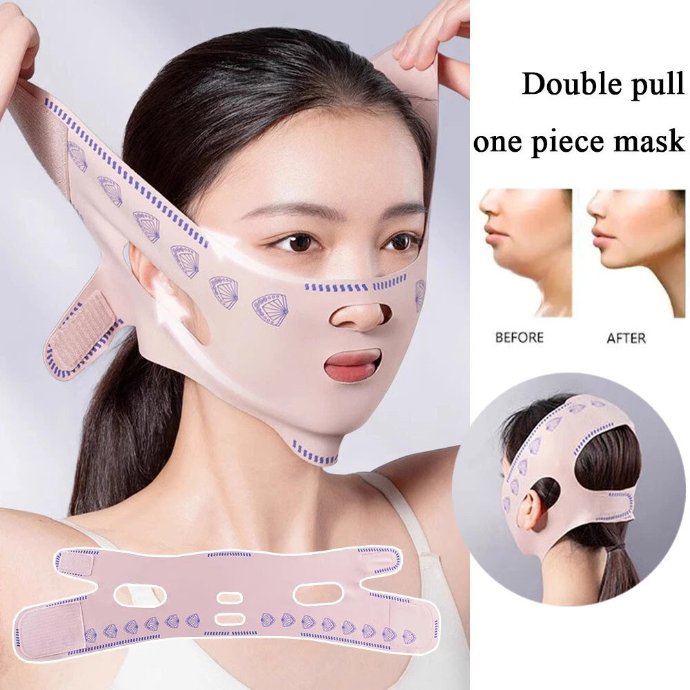 2025 New Face Bandage Breathable V Face Band Cheek Lift Up Anti Wrinkle Face Thin Mask Reduce Double Chin V-Line Shaping Bandage Creek