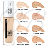 Maybelline Super Stay Active Wear 30h Foundation (Shade 10 Ivory)