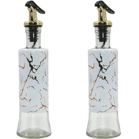 Multipurpose Marble Print Oil And Vinegar Dispenser Bottle 300ml