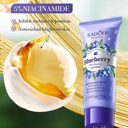 Sadoer Acid Whitening Brightens Skin Face Wash Organic Skincare Deep Clean Facial Cleanser