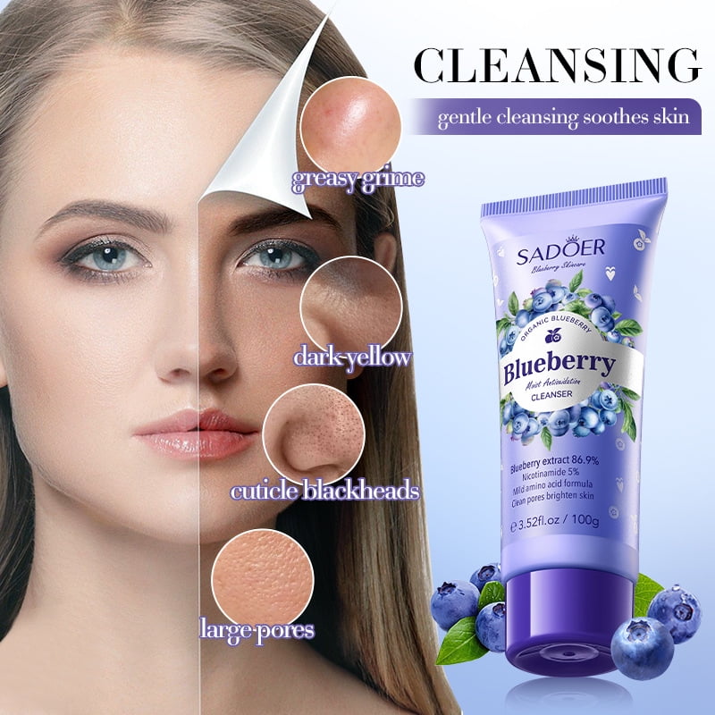 Sadoer Acid Whitening Brightens Skin Face Wash Organic Skincare Deep Clean Facial Cleanser