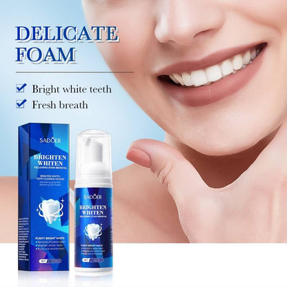 Sadoer Brighten Whiten Stain Yellowing Stain Removal Mousse Purify Bright White Toothpaste