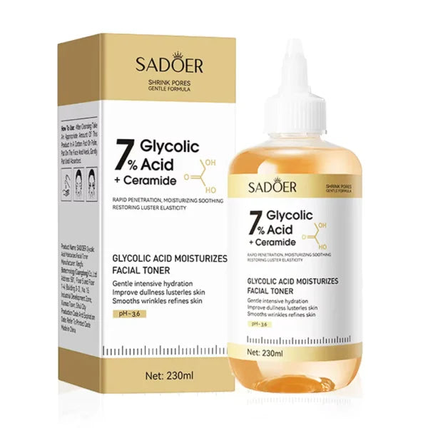 Sadoer 7% Glycolic Acid + ceramide Facial Toner 230ml