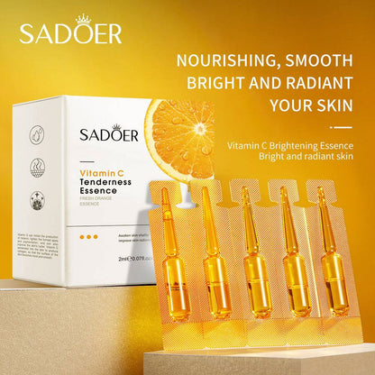 SADOER Vitamin C Tenderness Essence Fresh Orange Essence Hydrating Moisturizing Serum 2ml x 20pcs