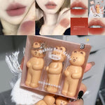 HERORANGE Bubble Bear Matte Lip Gloss Set