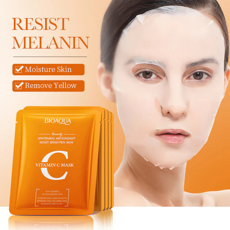 BIOAQUA Vitamin C Whitening Antioxidant Moist Brighten Facial Sheet Mask